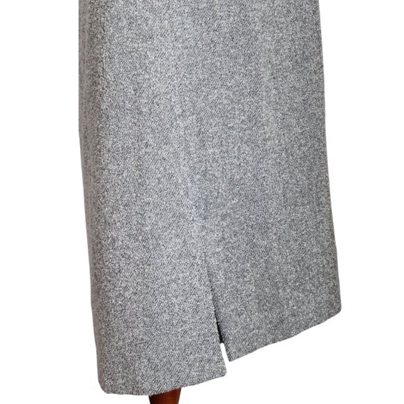 Olsen Collection SZ 12 Grey A-Line Textured Skirt 50% Wool ⚡️BUY 3 for $55⚡️ - Picture 2 of 13